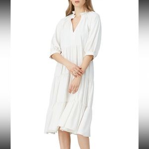 Saffron Midi Dress - Ivory